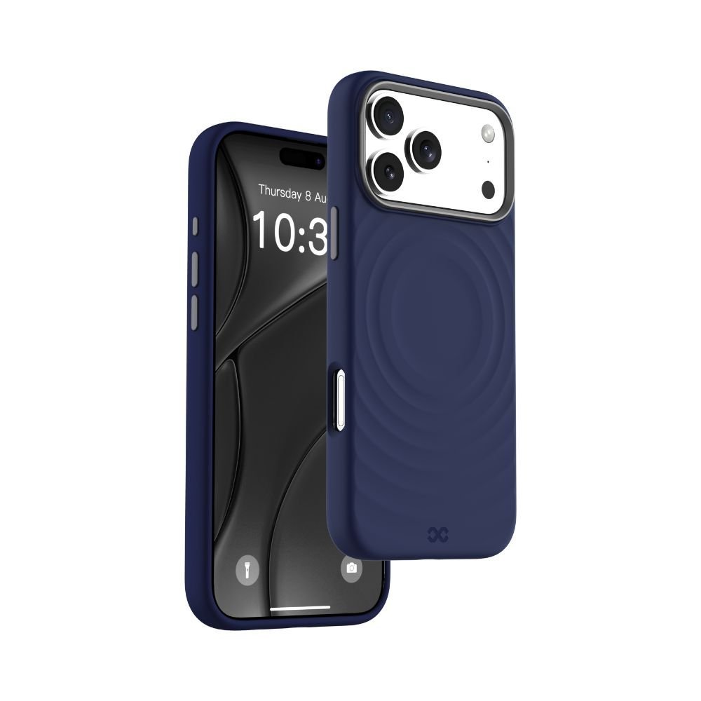 INFINYTY QUI002X16 Ripple Silicone Case, Ultra-Soft Lining iPh17Pro Blue