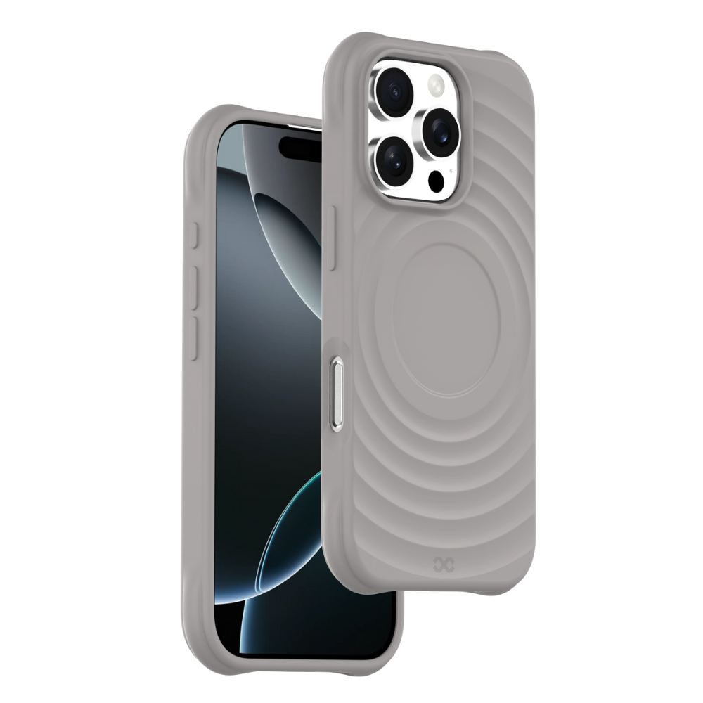 INFINYTY QUI004X02 Ripple Silicone Case iPhone 16 Pro Max Grey