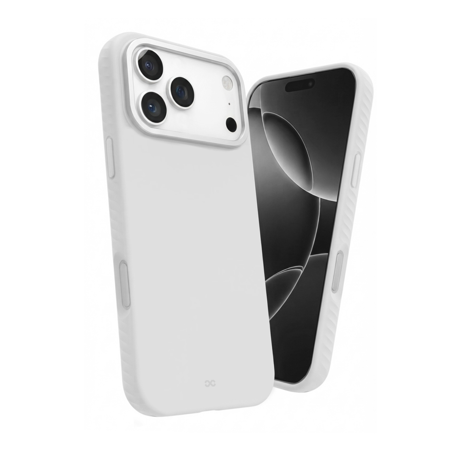 Infinyty Soft Silicone Case with Anti-Slip Side Pattern for iPhone 18 Pro- Grey, Metal Buttons & Shockproof