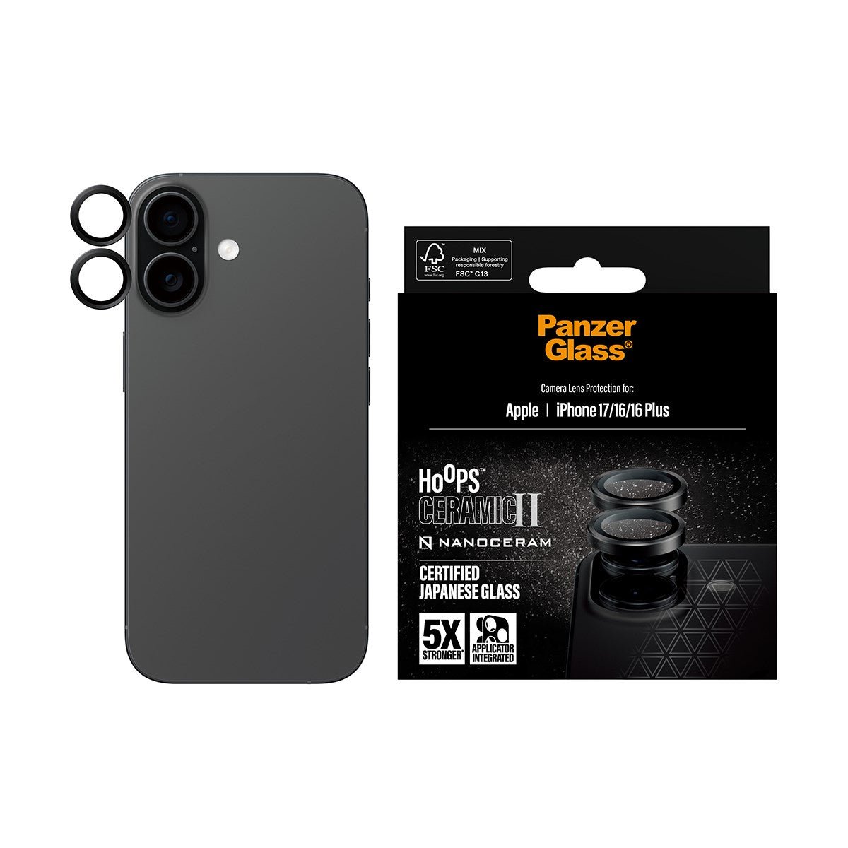 Panzer Glass - Apple iPhone 17/iPhone 16/16 Plus Hoops Ceramic