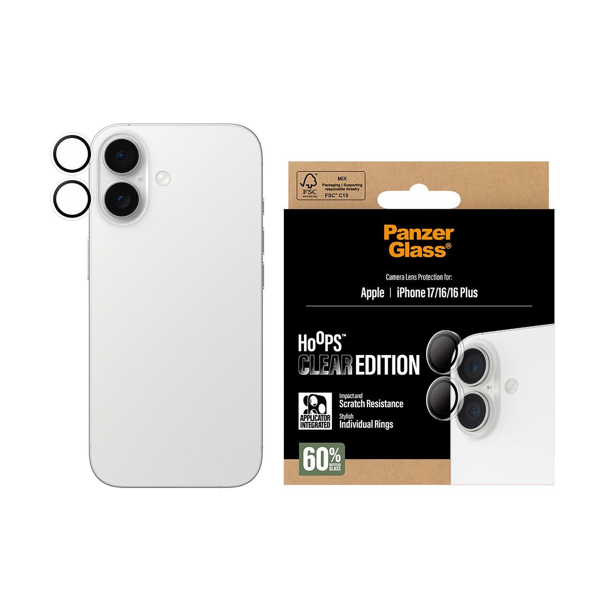 Panzer Glass - Apple iPhone 17/iPhone 16/16 Plus Hoops Transp.
