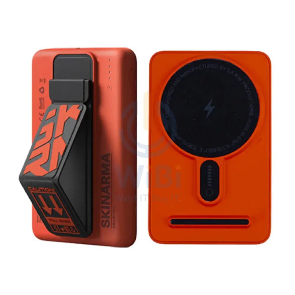 SKINARMA MAGNETIC WIRELESS POWERBANK 5000 MAH 20W USB-C PD ~ SPUNK ORANGE