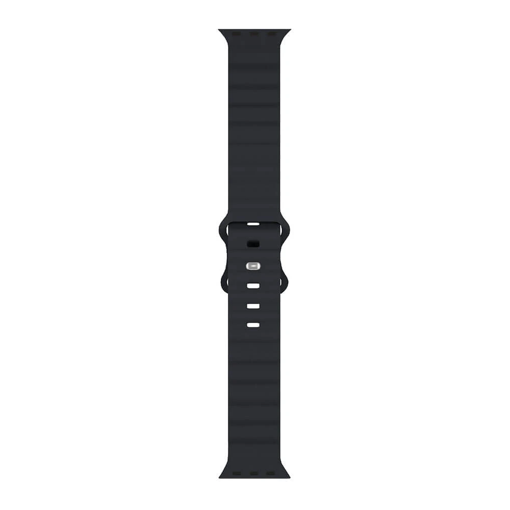 Smart Premium Silicone Band For Apple Watch 49/45/44/42mm Black