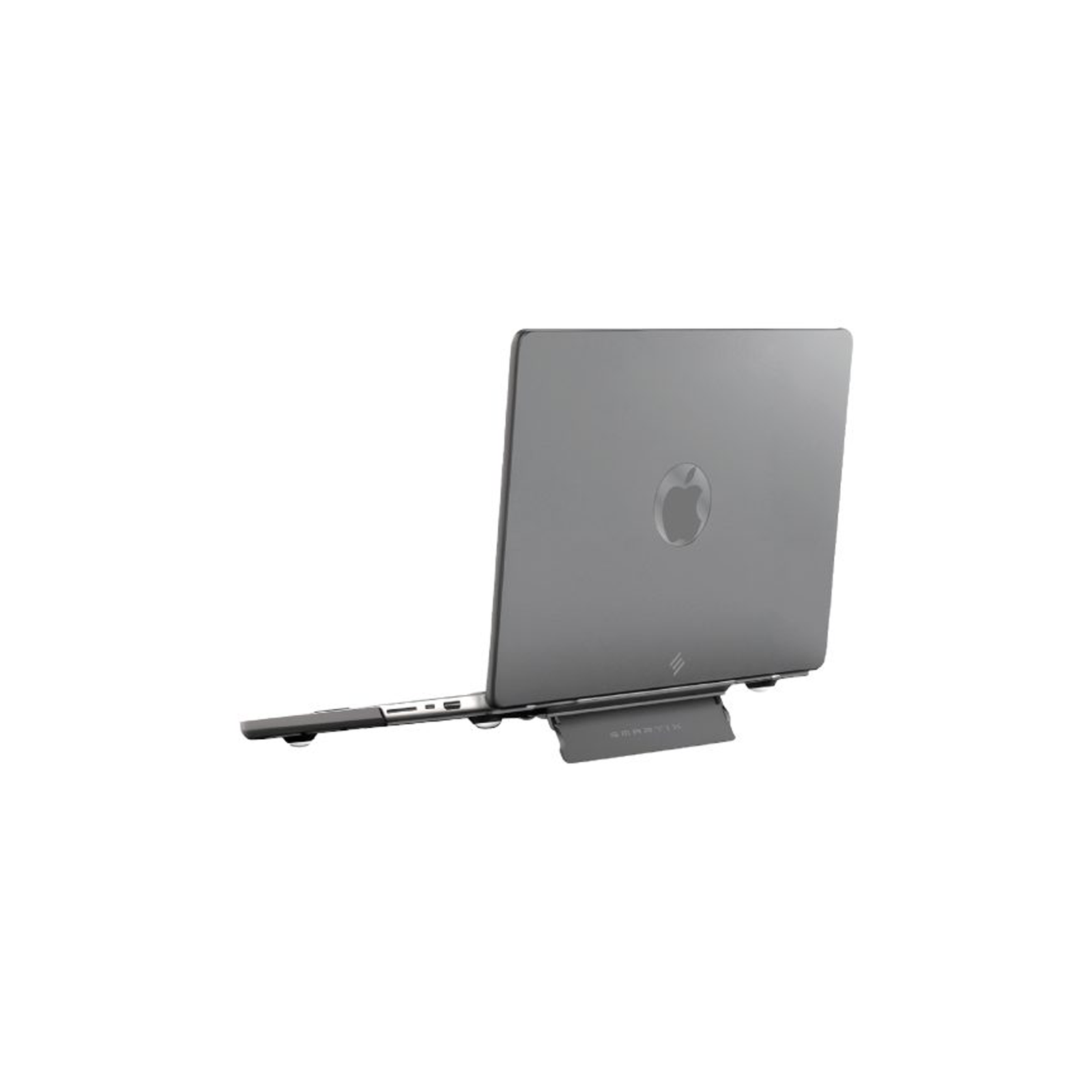 Smartix Premium Matte Transparent Shell with Stand For MacBook Pro 16" Black