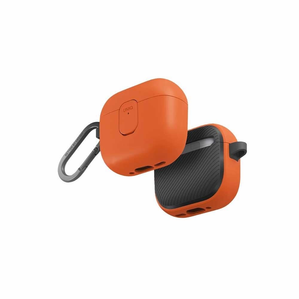 UNIQ CLYDE AIRPODS 4TH GEN (2024) LOCK CASE - VOLT ORANGE (VOLT ORANGE/CHARCOAL)