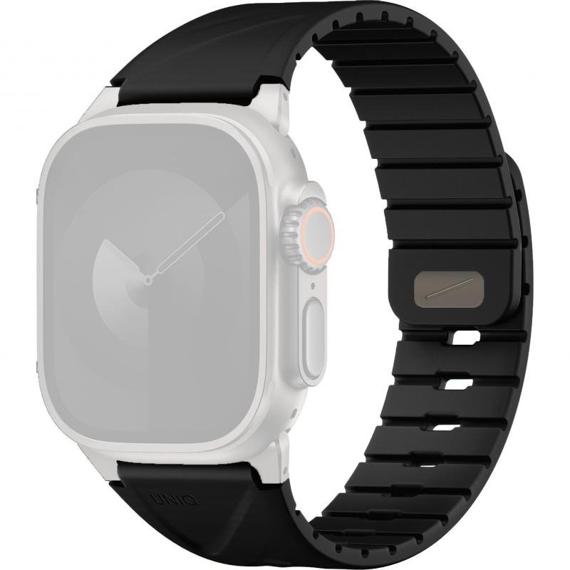 UNIQ FLUO MAGNETIC APPLE WATCH STRAP WITH CONNECTOR BUNDLE 49-40MM - MIDNIGHT BLACK (MIDNIGHT BLACK)