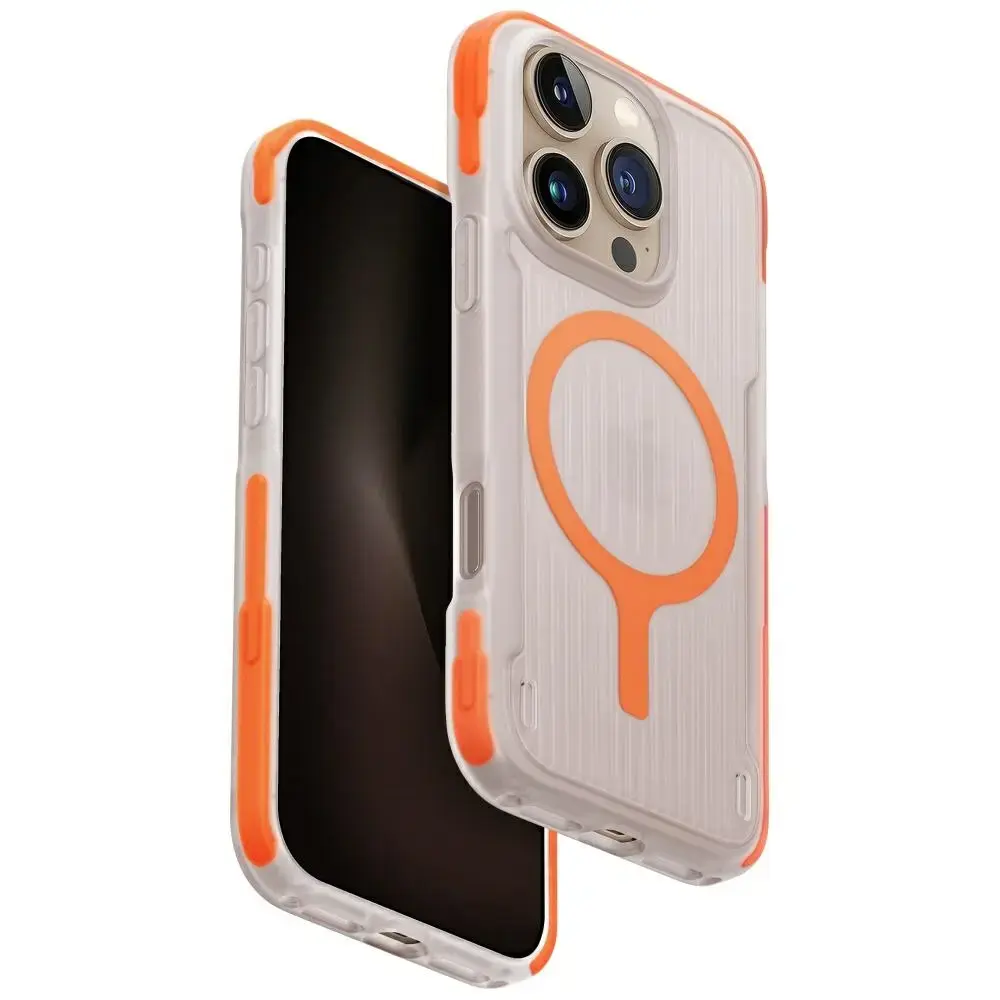 UNIQ HYBRID IPHONE 16 PRO MAGCLICK CHARGING COMBAT ACTIVE - VOLT ORANGE (VOLT ORANGE)
