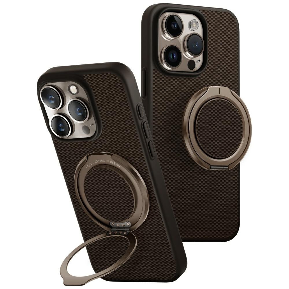 UNIQ HYBRID IPHONE 16 PRO MAGCLICK CHARGING KEVA AIR WITH GRIPFIT PREMIUM - UMBER (BROWN)