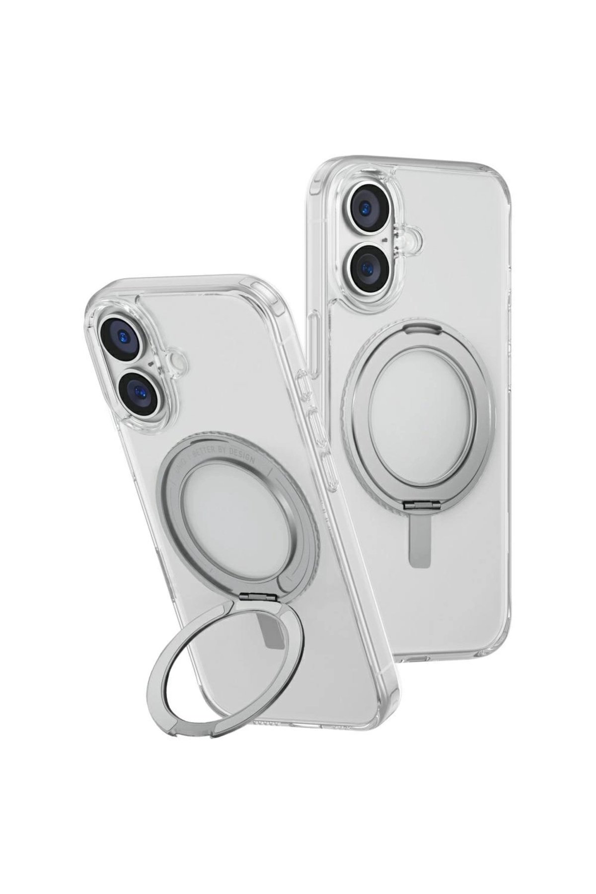 UNIQ HYBRID IPHONE 16 SWIVIX WITH 360 ROTATING KICKSTAND - LUCENT (CLEAR)