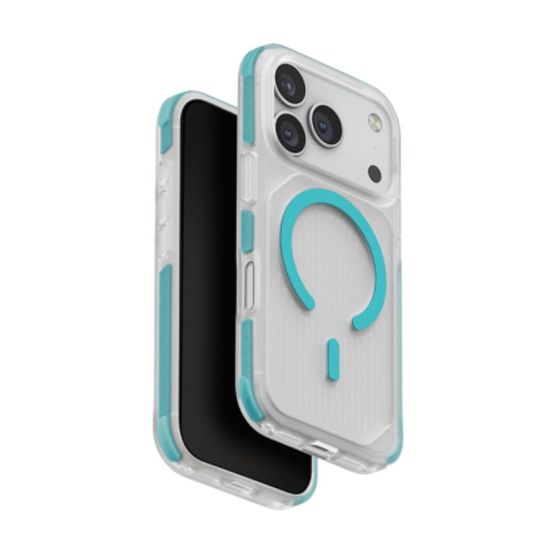 UNIQ HYBRID IPHONE 17 PRO MAX (2025) 6.9 MAGCLICK CHARGING COMBAT ACTIVE - FROST CLEAR / TURQUOISE (FROST CLEAR / TURQUOISE)