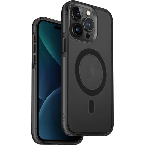 UNIQ HYBRID IPHONE PRO (2023) 6.1 MAGCLICK CHARGING CALIO - SMOKED (GREY TINTED)