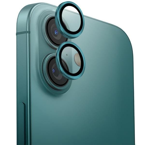 UNIQ OPTIX IPHONE 16 (2024) 6.1/6.7 ALUMINIUM CAMERA LENS PROTECTOR - EMERRALD (EMERALD)