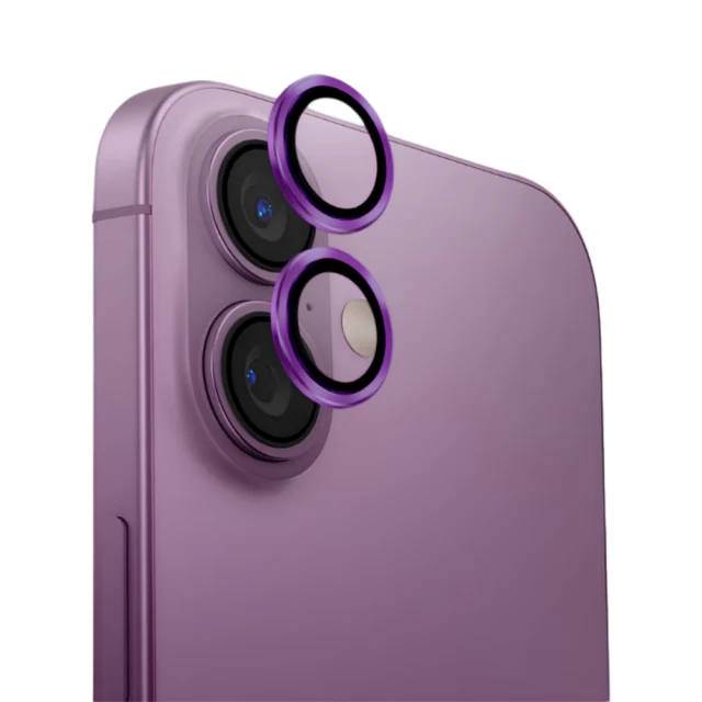 UNIQ OPTIX IPHONE 16 (2024) 6.1/6.7 ALUMINIUM CAMERA LENS PROTECTOR - GRAPE PINK (GRAPE PINK)