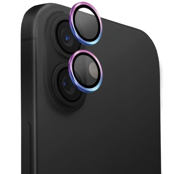 UNIQ OPTIX IPHONE 16 (2024) 6.1/6.7 ALUMINIUM CAMERA LENS PROTECTOR - IRIDESCENT (IRIDESCENT)