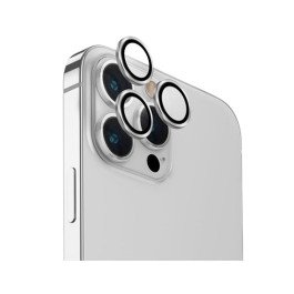 UNIQ OPTIX IPHONE PRO (2023) 6.1 ALUMINIUM CAMERA LENS PROTECTOR - STERLING (SILVER)