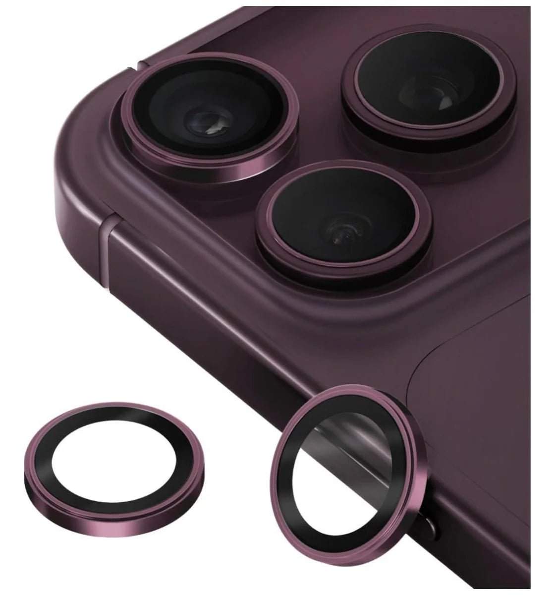 UNIQ OPTIX PRIME IPHONE 18 PRO/18 PRO MAX (2026) 6.3/6.9 CAMERA LENS PROTECTOR - BURGUNDY CHROME