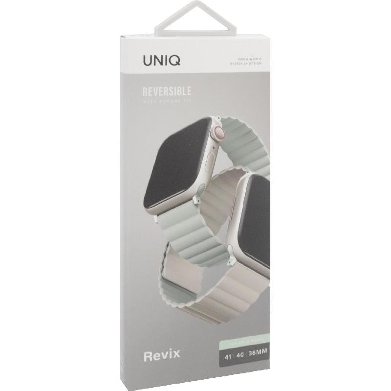 Uniq Revix Reversible Magnetic Apple Watch Strap 41/40/38Mm - Sage (Sage/Beige)
