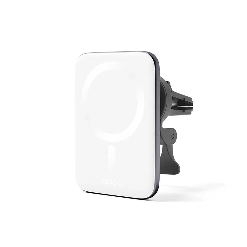 Epico Ultrathin Wireless Car Charger - MagSafe compatible silver/white