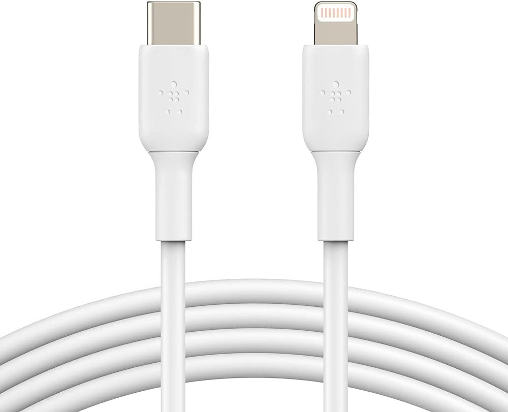 BOOST CHARGE LIGHTNING TO USB-C CABLE, 1M, WHITE