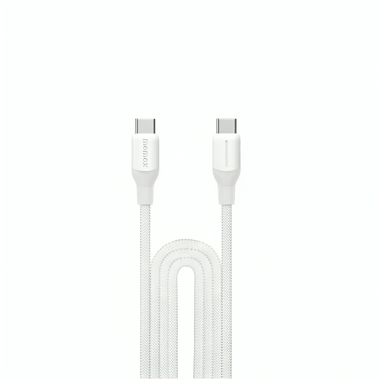 MOMAX 1-LINK FLOW 100W USB-C TO USB-C CABLE 2M (Color: White )