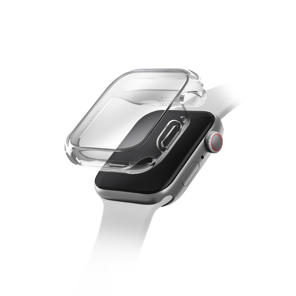 UNIQ GARDE HYBRID WATCH CASE WITH SCREEN PROTECTION 42MM - CLEAR (CLEAR)
