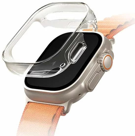UNIQ GARDE HYBRID WATCH CASE WITH SCREEN PROTECTION 49MM -  DOVE (CLEAR)