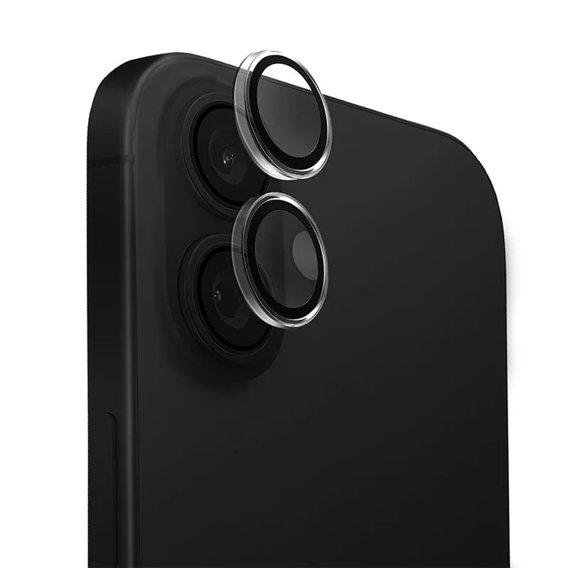 UNIQ OPTIX IPHONE 16 (2024) 6.1/6.7 ALUMINIUM CAMERA LENS PROTECTOR - CRYSTAL (CLEAR)