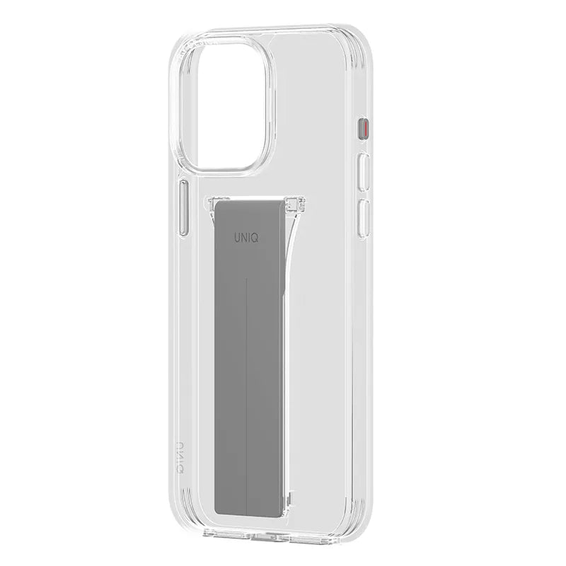 UNIQ HYBRID IPHONE PRO (2023) 6.7 HELDRO MOUNT WITH STAND - LUCENT (CLEAR)