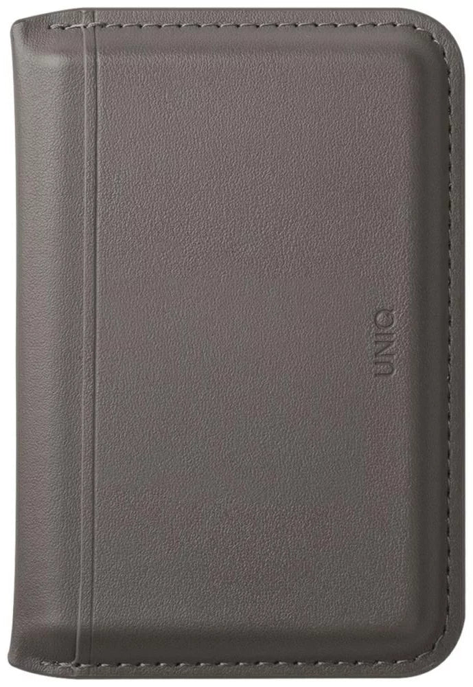 UNIQ LYDEN DS RFID-BLOCKING MAGNETIC WALLET - FLINT GREY (FLINT GREY/CANARY YELLOW)