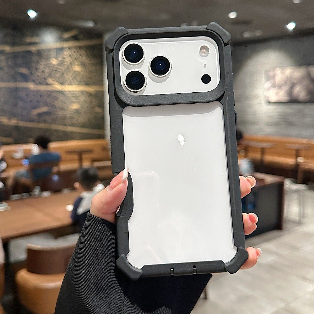 iPhone 17 Pro Max Clear Two-Tone Protective Phone Case Black Color