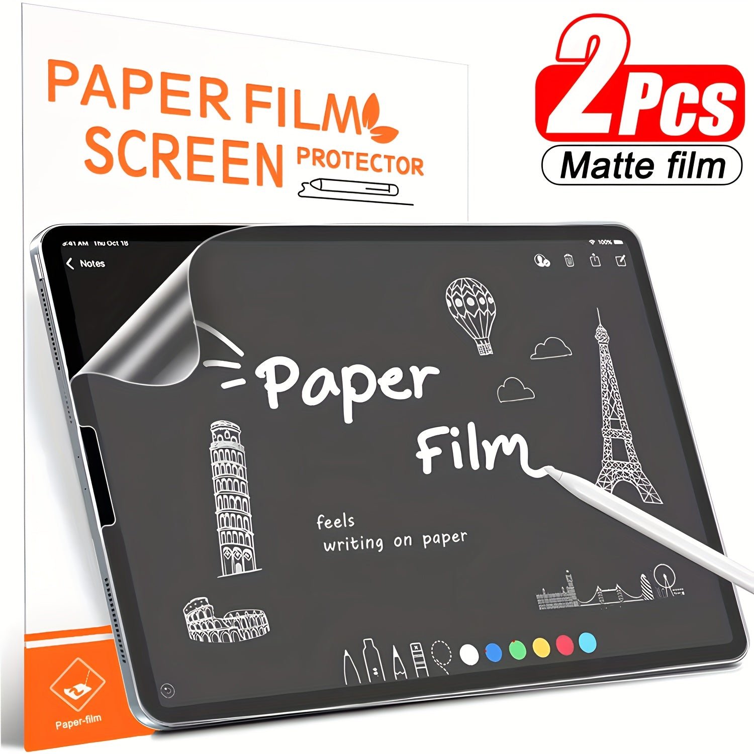 2Pcs iPad Matte Paper Screen Protector Write Draw Protect for iPad Pro 11-inch