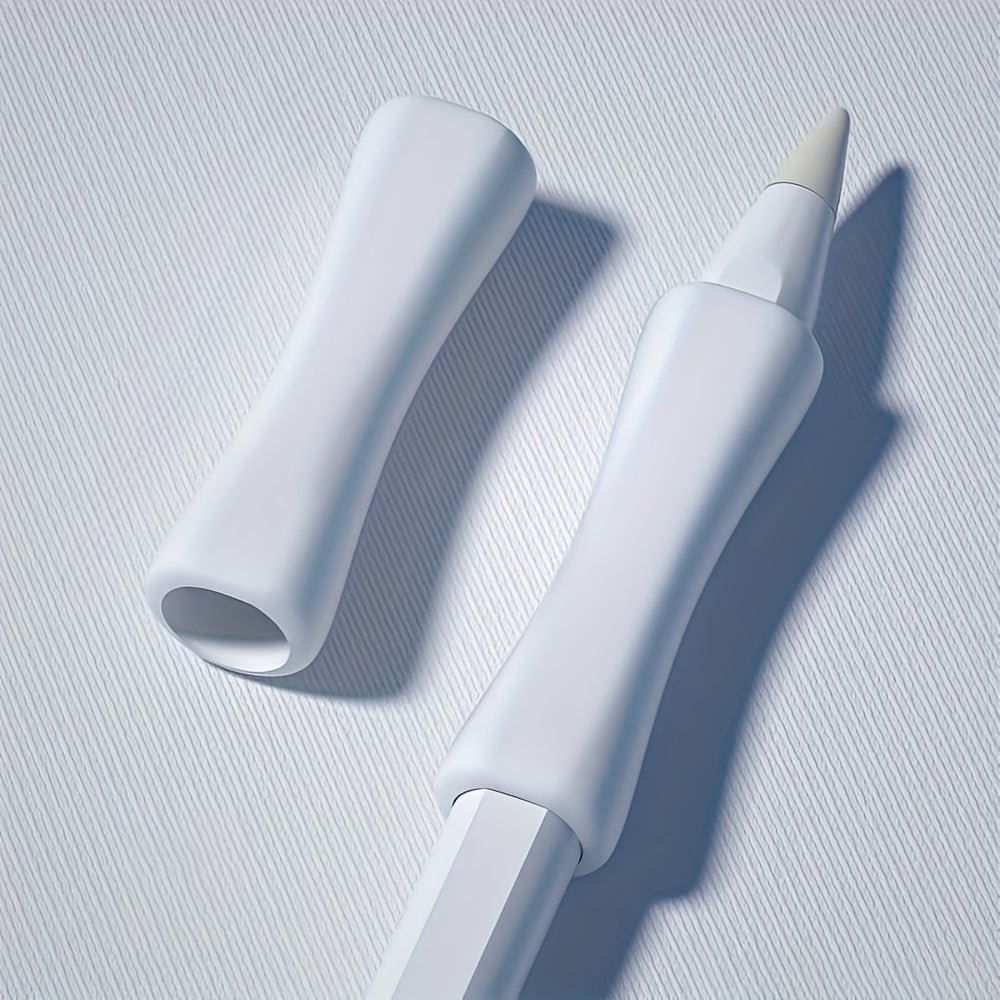 Skin Friendly Silicone Grip Cover for Apple Pencil 1st 2nd Gen White Color