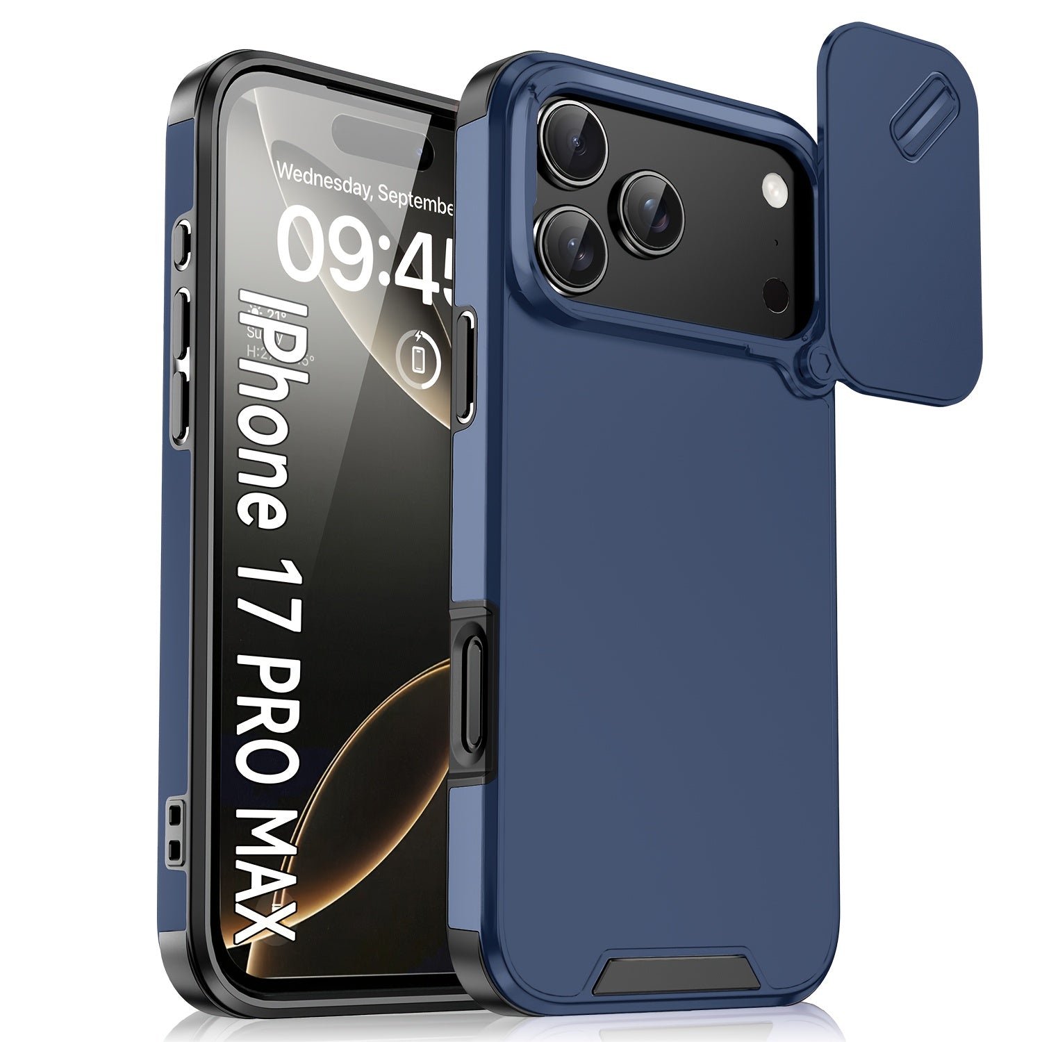 Luxury Shockproof And Fingerprint-Resistant Lens Protection iPhone Case Phone 17 Pro Max Black